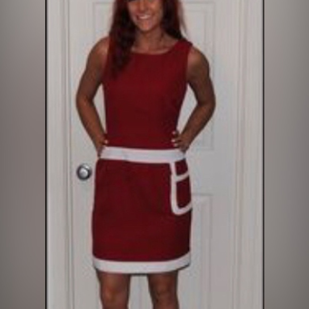 VTG Metrostyle Women's Sleeveless Color Mauve White Trim Dress Size 6T